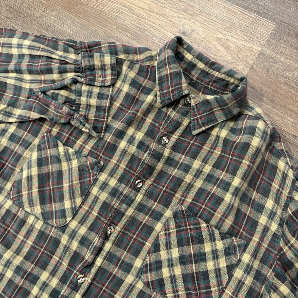 Big Mac Multicolor‎ Flannel Green Plaid Men's Sz XL Workwear